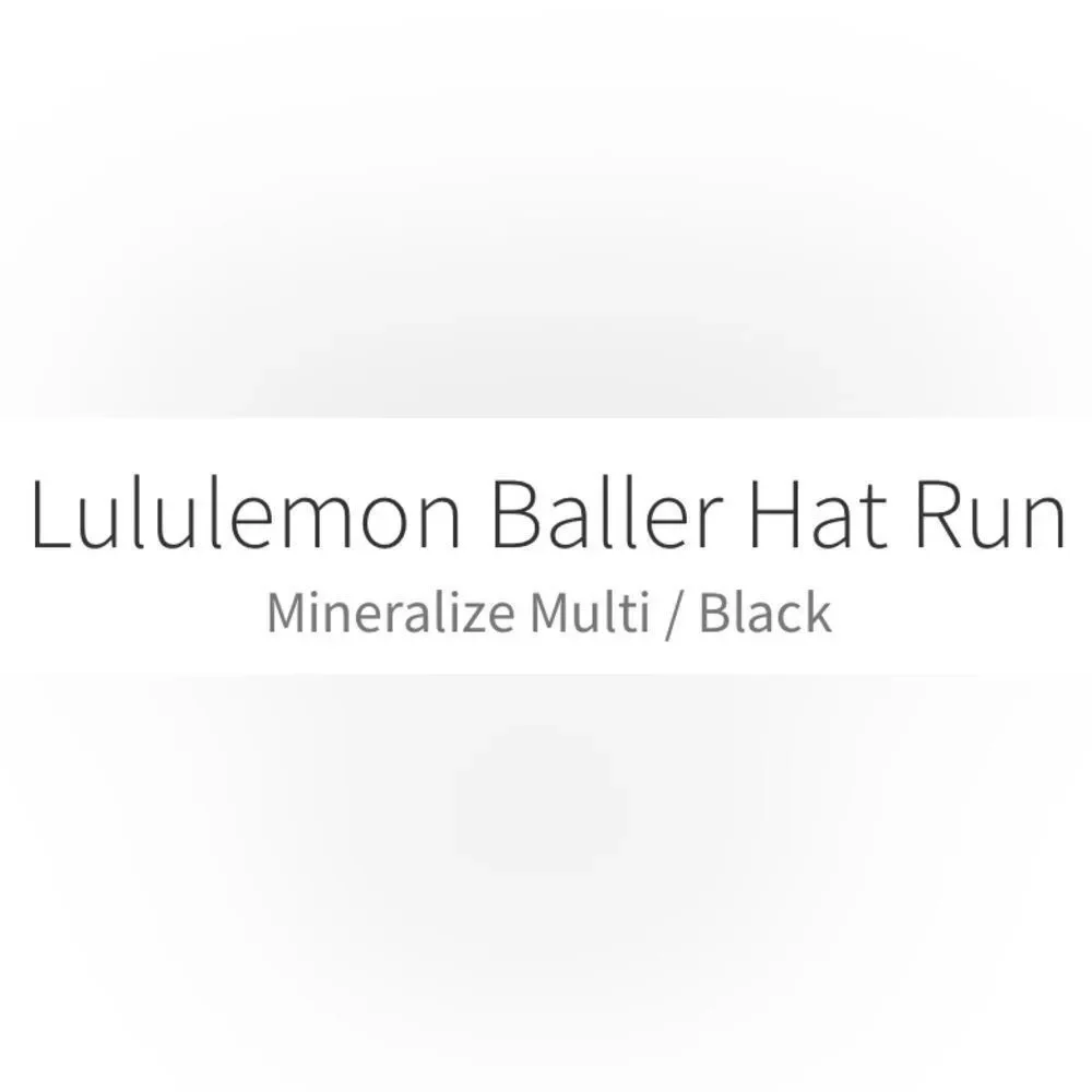 Lululemon Baller Hat Run Mineralize Multi / Black